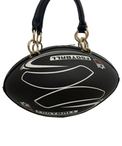 Rugby Shaped Crossbody Bag 6676 BLACK/